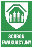 Akcesoria BHP - Tablica SCHRON EWAKUACYJNY 30x42cm PCV 3mm - miniaturka - grafika 1