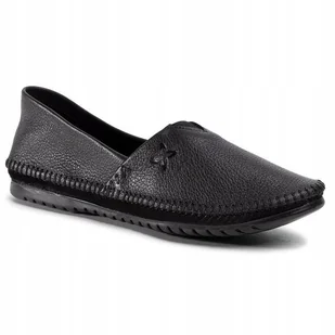 ESPADRYLE PÓŁBUTY MACIEJKA 01930-71 CZARNE SKÓRA R.41 - Półbuty damskie - miniaturka - grafika 1