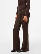 Spodnie damskie - Pieces Spodnie "Pcroya" w kolorze ciemnobrązowym - miniaturka - grafika 1