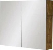 Szafki łazienkowe - Szafka łazienkowa z lustrem antyczne drewno 80x65cm FOKUS - miniaturka - grafika 1