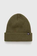 Czapki męskie - Quiksilver czapka wełniana kolor zielony z grubej dzianiny wełniana - miniaturka - grafika 1