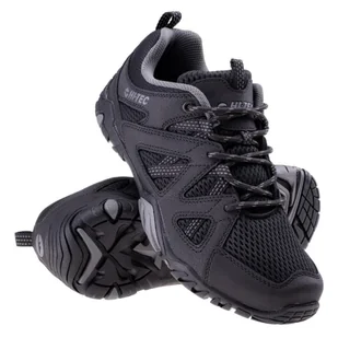 Buty trekkingowe męskie Hi-Tec BUTY NISKIE RANGO BLACK/DARK GREY 44 - Buty trekkingowe męskie - miniaturka - grafika 1