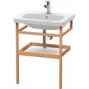 Akcesoria do armatury i ceramiki - Duravit DuraStyle nogi do umywalki z półką i wieszakiem dąb europejski lity/biały mat DS988101876 - miniaturka - grafika 1