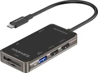 Huby USB - PROMATE PrimeHub-Lite USB-C Multimedia Hub / 4K HDMI / USB3.0 / SD / PD - miniaturka - grafika 1