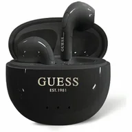 Słuchawki - Guess Glossy Effect Egg Shape Printed Classic czarny - miniaturka - grafika 1