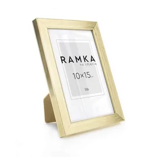 Ramka na zdjęcia 10x15 cm z podpórką Złota - Ramki na zdjęcia - miniaturka - grafika 1