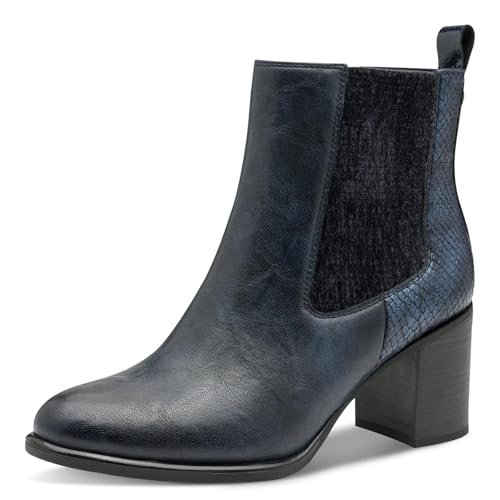 Marco Tozzi Damskie buty Chelsea 2-25386-45, modne kozaki, DK.Navy Comb, 39 EU, Dk Navy Comb, 39 EU