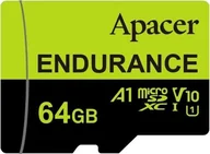 Karty pamięci - Apacer Endurance V30 A1, 64GB, micro SDXC, AP64GEDM1D05-R, UHS-I U3 Class 10 - miniaturka - grafika 1