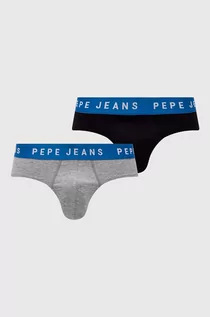 Majtki męskie - Pepe Jeans slipy 2-pack męskie kolor czarny - grafika 1