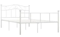 Łóżka - Białe metalowe łózko dwuosobowe 160x200 cm S4-W73 - miniaturka - grafika 1