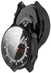 Bizon Etui z osłoną ekranu Case Watch Felipe do OnePlus Watch 3 / Oppo Watch X2, czarne - Akcesoria do smartwatchy - miniaturka - grafika 1