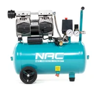 Sprężarki i kompresory - NAC Cichy Kompresor bezolejowy 24 litry, 600W, 0,8HP MA-OF-SL-24L-0.8-2P - miniaturka - grafika 1