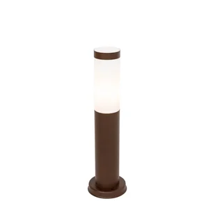 QAZQA Latarnia zewnętrzna rdzawo-brązowa z opalem 45 cm IP44 - Rox - Lampy ogrodowe - miniaturka - grafika 1