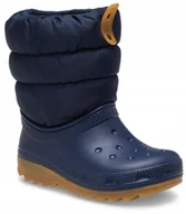 Śniegowce damskie - Crocs Dziecięce Buty Zimowe Śniegowce Classic Neo Puff 207683 Boot 27-28 - miniaturka - grafika 1