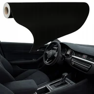 Pasmanteria - Samoprzylepny Zamsz Welur Czarny Alcantara Tapicerka Samochodowa Tkanina - miniaturka - grafika 1
