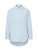 Bluzki damskie - Tommy Hilfiger Damska bluzka koszulowa Kobiety Bawełna niebieski|biały w paski, 38 - miniaturka - grafika 1