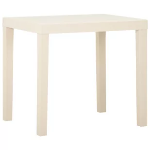 vidaXL Lumarko Stolik ogrodowy, biały, 79 x 65 x 72 cm, plastikowy! 315844 - Stoły ogrodowe - miniaturka - grafika 1
