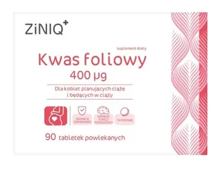 ZiNIQ Kwas foliowy 400 µg, 90 tabletek - Witaminy i minerały - miniaturka - grafika 1