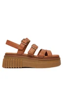 Sandały damskie - Clarks Sandały Evamar Strap 26185889 Brązowy - miniaturka - grafika 1