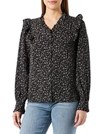 Bluzki damskie - DreiMaster Vintage Bridgeport damska bluzka z długim rękawem, Beżowy, wielokolorowy., XS - miniaturka - grafika 1