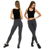Legginsy - Moraj RDL1000-018 ciemny szary wysoki stan S/m klasyczne Legginsy - miniaturka - grafika 1
