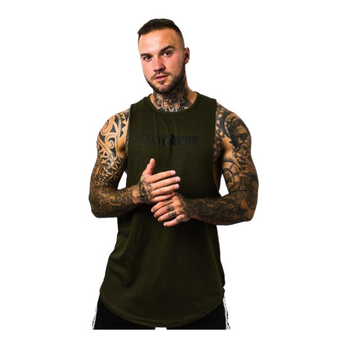 Koszulka męska GymBeam Cut Off Military Green XL