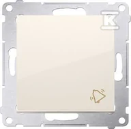 Wyłączniki światła i elektryczne - Kontakt KONTAKT_SIMON Przycisk zwierny dzwonek SIMON 54 Kremowy DD1A.01/41 - miniaturka - grafika 1