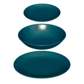 Serwisy obiadowe - Serwis obiadowy na 6 osób COLORAMA porcelana kolor morski 154520I - miniaturka - grafika 1