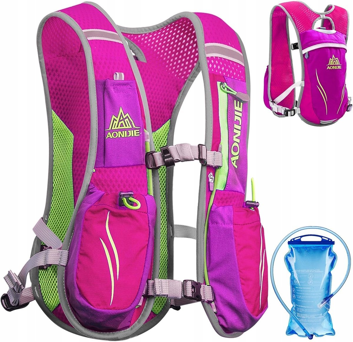 Plecak Flintronic TORBA DO BIEGANIA PLECAK Z WORKIEM NA WODE R 5,5 l różowy