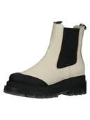 Botki damskie - Steve Madden Skórzane sztyblety w kolorze kremowo-czarnym - miniaturka - grafika 1