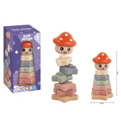 Zabawki sensoryczne - Wieża sensoryczna z grzybkiem - miękkie klocki - 1088 - miniaturka - grafika 1