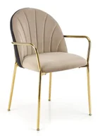 Krzesła - Szare pikowane krzesło w stylu glamour 8x D4-C35 - miniaturka - grafika 1