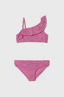 Stroje kąpielowe dla dziewczynek - Abercrombie & Fitch dwuczęściowy strój kąpielowy dziecięcy kolor różowy - miniaturka - grafika 1