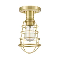 Lampy sufitowe - Mixon lampa sufitowa mosiądz QZ-MIXON-SF-BB Quoizel - miniaturka - grafika 1
