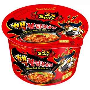 Samyang Ramyun o smaku ostrego kurczaka 2xSpicy, duża micha 105g - Samyang 2472-uniw - Kuchnie świata - miniaturka - grafika 1