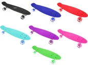 Deskorolki - Świecąca DESKOROLKA FISZKA Koła LED Deska Rybka - miniaturka - grafika 1