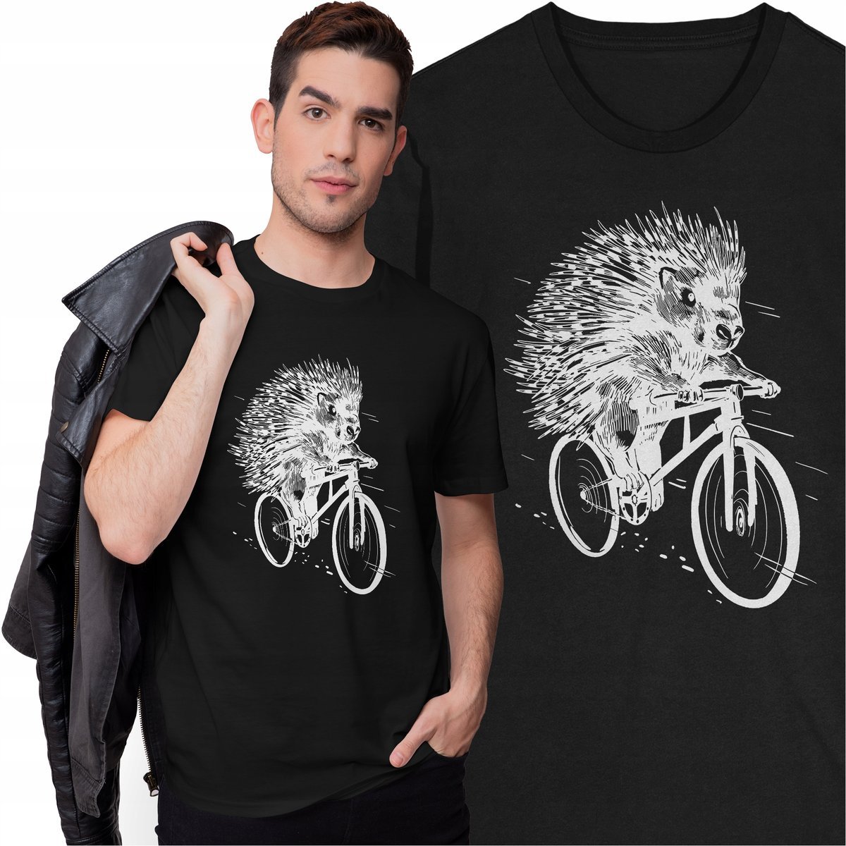 Koszulka dla Rowerzysty na Rower w Góry Camping Kemping Jeżozwierz