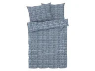 Pościel - LIVARNO home Pościel renforcé z kory, 220 x 220 cm (Niebieski w kratkę) - miniaturka - grafika 1