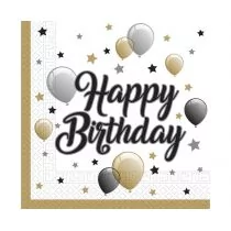 Procos Serwetki "Balony Happy Birthday" PROCOS 33 cm 20 szt 88863 - Balony i akcesoria - miniaturka - grafika 2