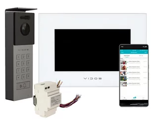 Vidos Monitor dotykowy 7" AHD WiFi kolor biały M10W-X X - Akcesoria do domofonów i wideodomofonów - miniaturka - grafika 3