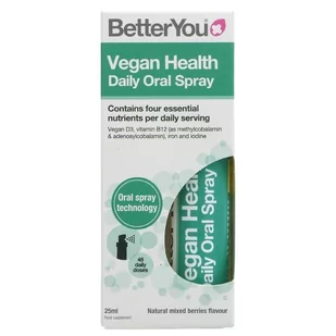 BetterYou Vegan Health Daily Oral Spray (25 ml) - Witaminy i minerały - miniaturka - grafika 1
