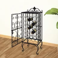 Stojaki na wino - vidaXL vidaXL Stojak na wino Metal Na 28 butelek - miniaturka - grafika 1