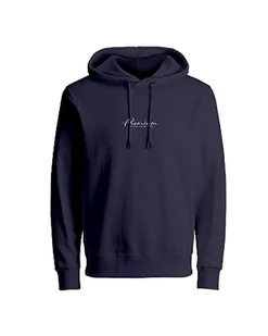 JACK & JONES Męska bluza z kapturem, granatowy blezer, L - Bluzy męskie - miniaturka - grafika 1
