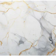 Fototapety - Fototapeta Marmur Biały Złoty Kamień 150x105 cm Tapeta Do Sypialni Salonu Kuchni Na Flizelinie - miniaturka - grafika 1