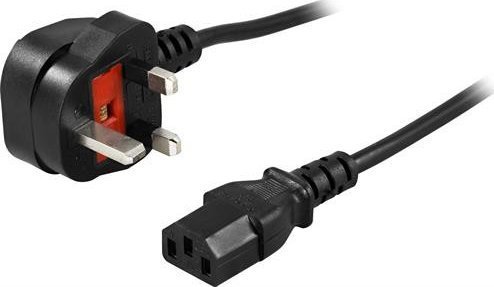 Kabel zasilający Deltaco Deltaco DEL-109UK-10, 2 m, C13 coupler, BS 1363, 250 V