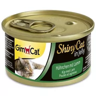 Mokra karma dla kotów - GIMCAT SHINYCAT IN JELLY - KARMA MIĘSNA KURCZAK I JAGNIĘCINA 70G - miniaturka - grafika 1