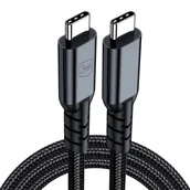 Kable USB - 3mk Hyper N-SERIES Thunderbolt 4 240W 40Gb/s 8K60Hz 48V/5A czarny 1m - miniaturka - grafika 1