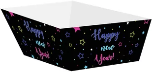Pudełka na chipsy Sylwestrowe - Happy New Year - 4 szt. - Sylwester - miniaturka - grafika 1