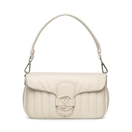 Steve Madden Damska pikowana torba crossbody Bpeachy z potrójną przegródką, Waniliowy, Rozmiar Uniwersalny