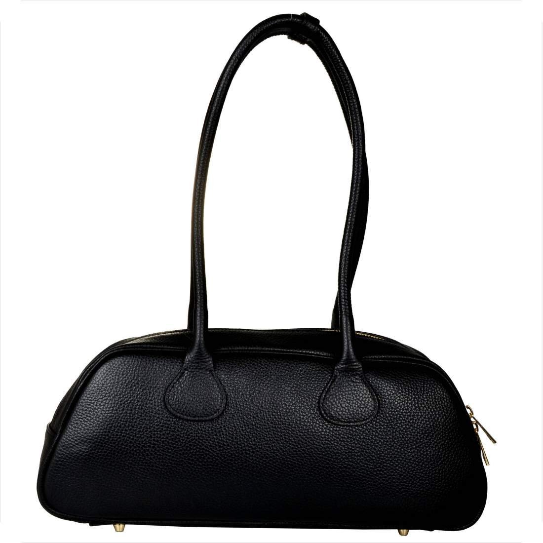 Borse in Pelle skórzana torba czarna typu jamnik kuferek